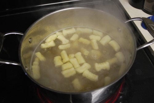 Gnocchi perfectly cooked