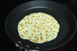 Cooked tortilla Cook over Med till brown