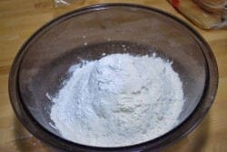 Flour Flour and Baking powder mixed.