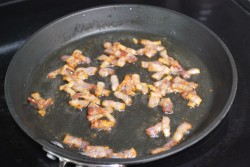 Fried bacon Fried bacon