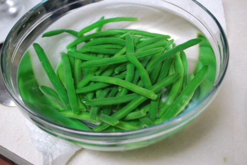 Chill the beans in cold water