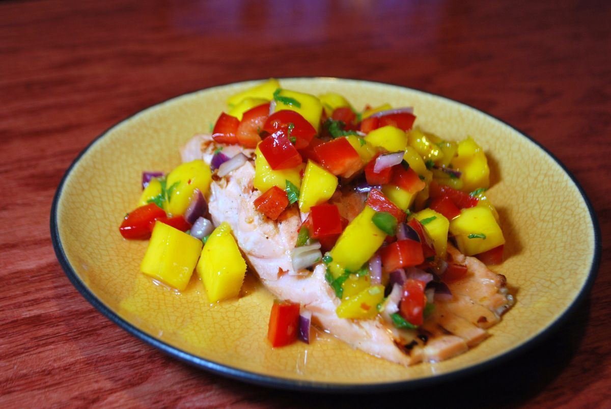 Salmon with Mango Salsa SavoryReviews