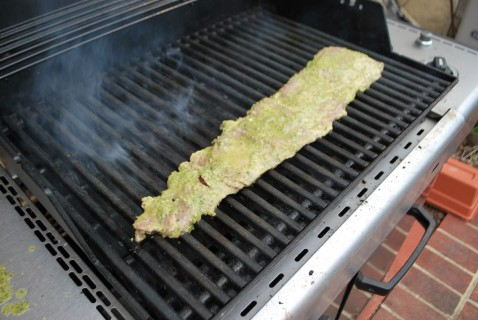 Place the steak on the grill