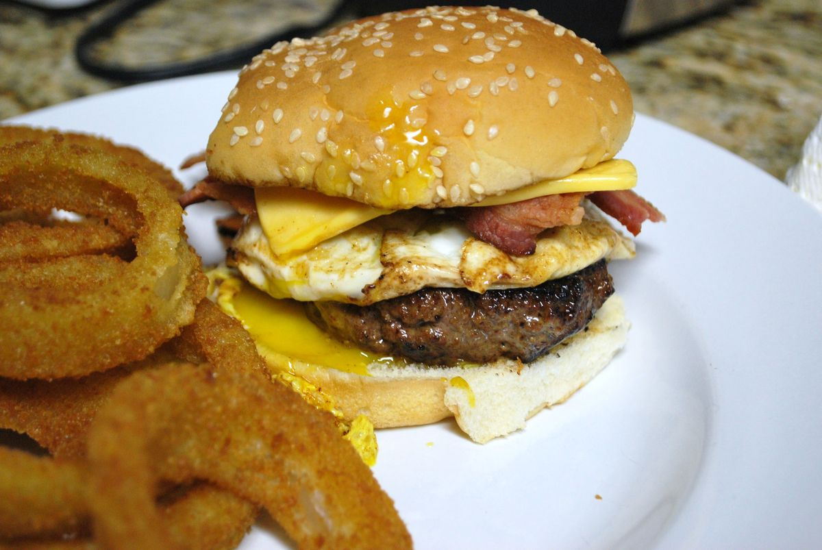 Bacon Egg and Cheese Burger SavoryReviews