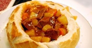 Beef Stew in a Bread Bowl