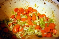 Cook the veggies