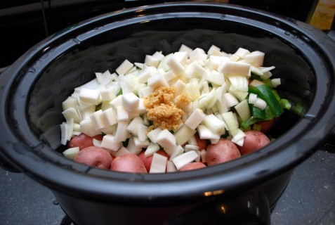 Season the veggies