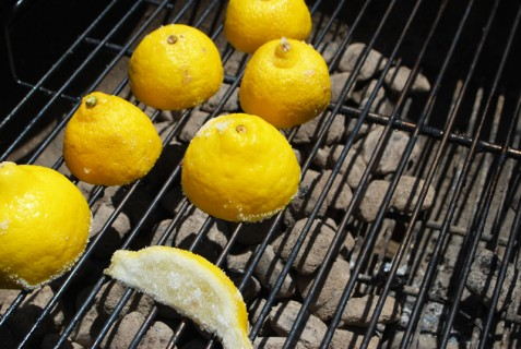 Grill cut side down