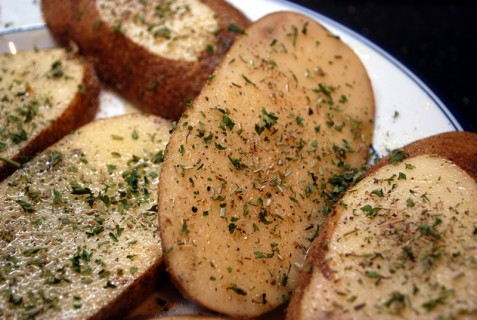 Season the potatoes Season the potatoes
