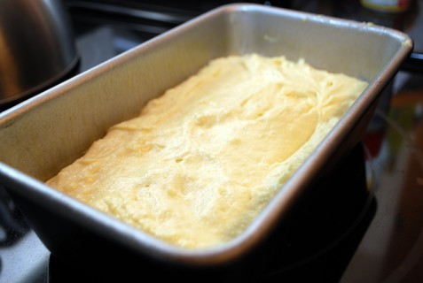 Pour into the pan
