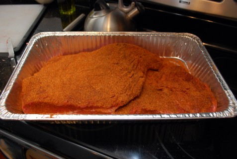 Coat with bbq rub Coat with bbq rub