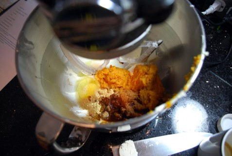 Add the pumpkin and spices