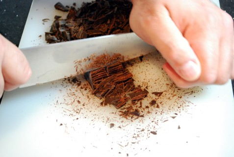 Coarsely chop the chocolate