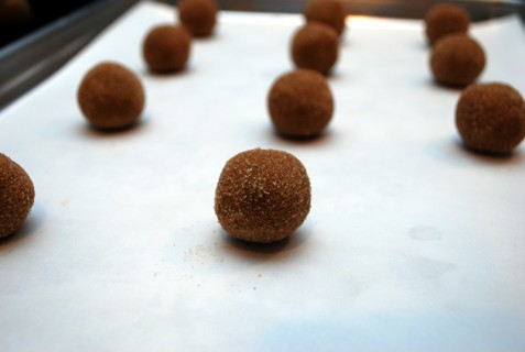 Evenly space the dough on the cookie sheet Evenly space the dough on the cookie sheet