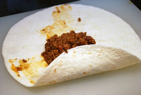Fold over one edge