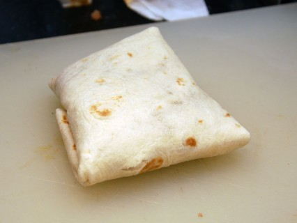 Roll to form a burrito