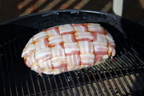 Flip the loaf on to the grill