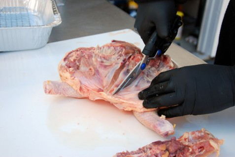 Remove the breast bone
