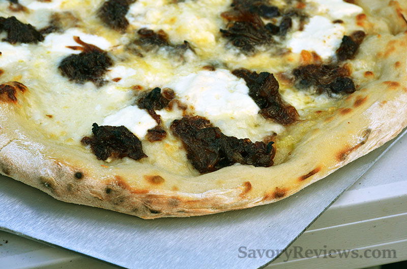 Bacon Onion Jam White Pizza SavoryReviews