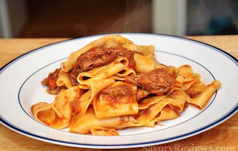 Slow Cooker Beef Ragu with Pappardelle SavoryReviews