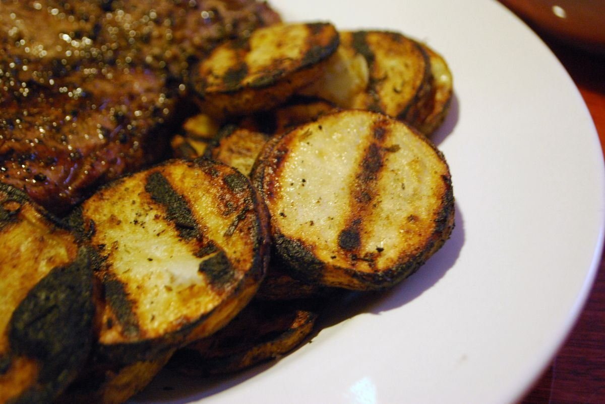 Grilled Potato Coins SavoryReviews